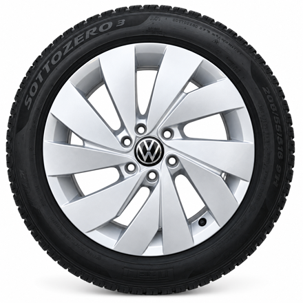 Zimná sada VW Belmont - 5x112 r17 + Pirelli 205/50 r17 /4ks - TOP stav!