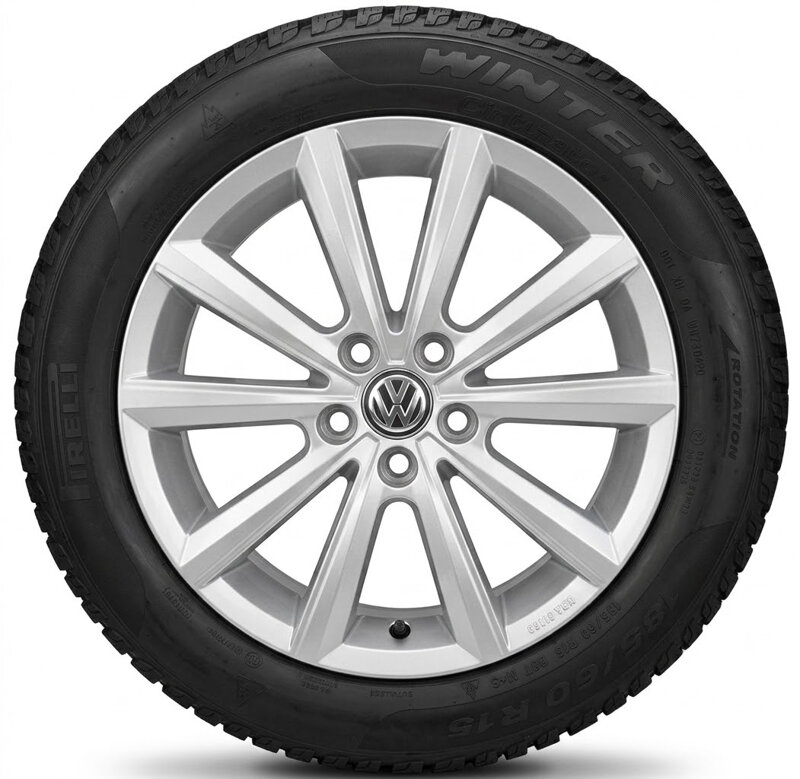 Zimná sada VW - 5x100 r16 + 185/60 r16 /4ks - TOP stav!